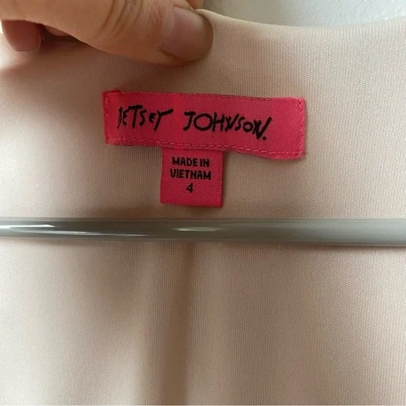 Betsey Johnson Pink Asymmetrical Wrap Midi Dress Light Pink size 4 - Picture 3 of 9